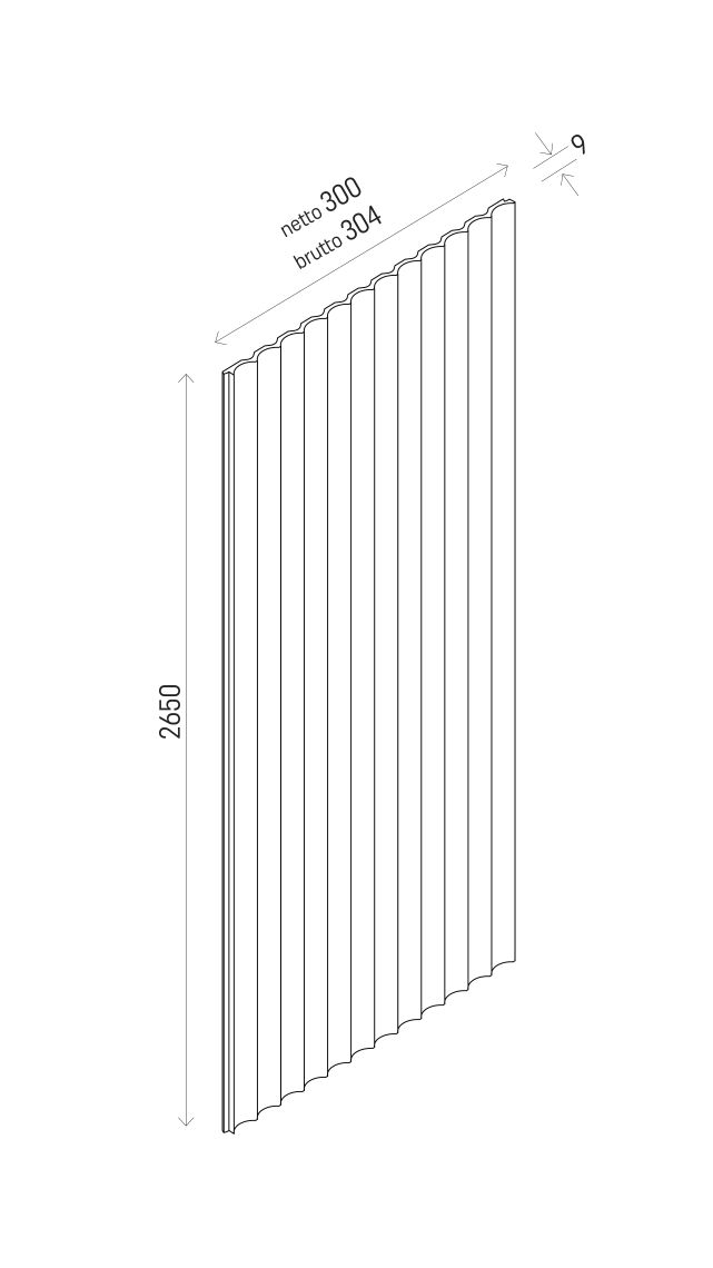 Paneles de pared VOX Linerio XS-Line Wave - Blanco