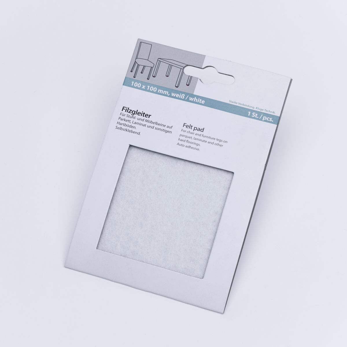 Patins en feutre 100mm - blanc