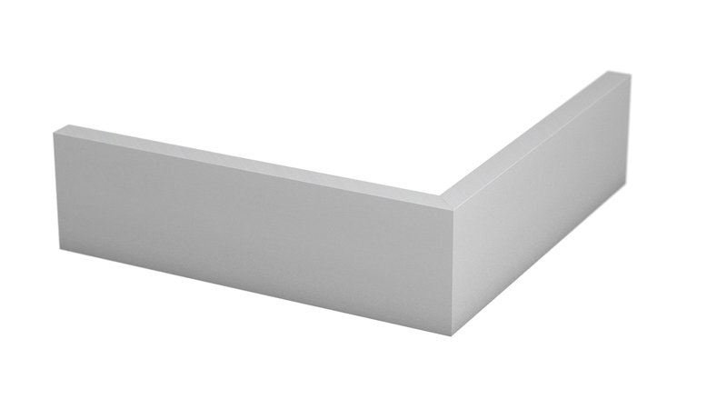 Prinz angle extérieur pour aluminium-plinthe 13 x 60 mm - N° 354 - Argent - 25 cm