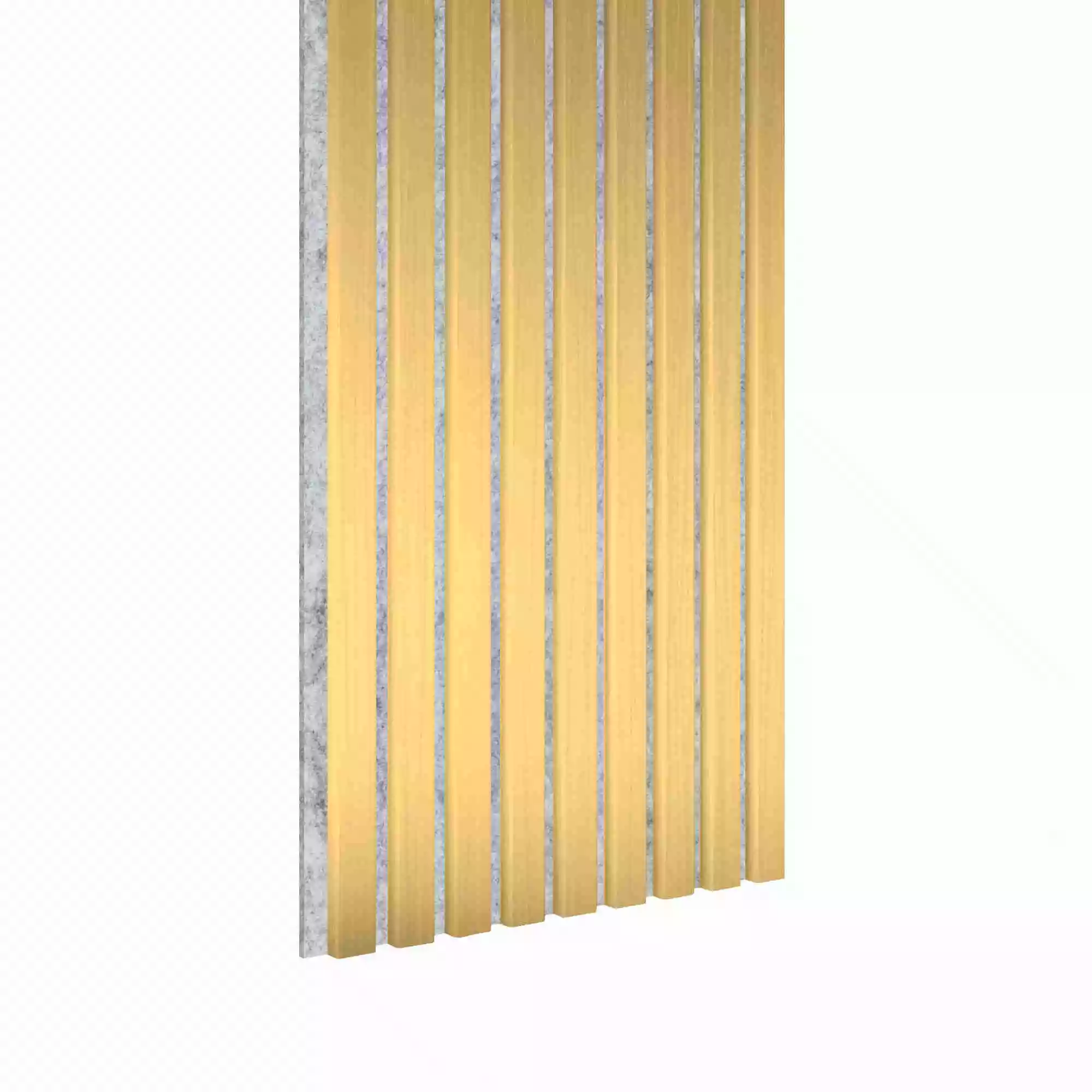 Akustikpaneel 2600 x 400 mm Gold - Akustikfilz Grau - Wandverkleidung