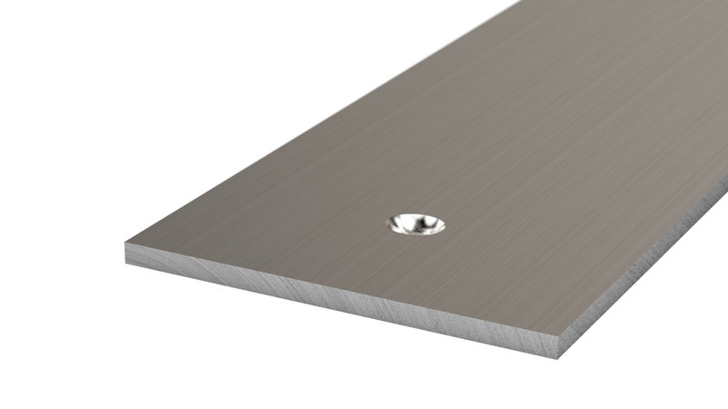 Prinz profilé plat 60 x 3 mm - N° 129 - Acier inoxydable brossé - 100 cm