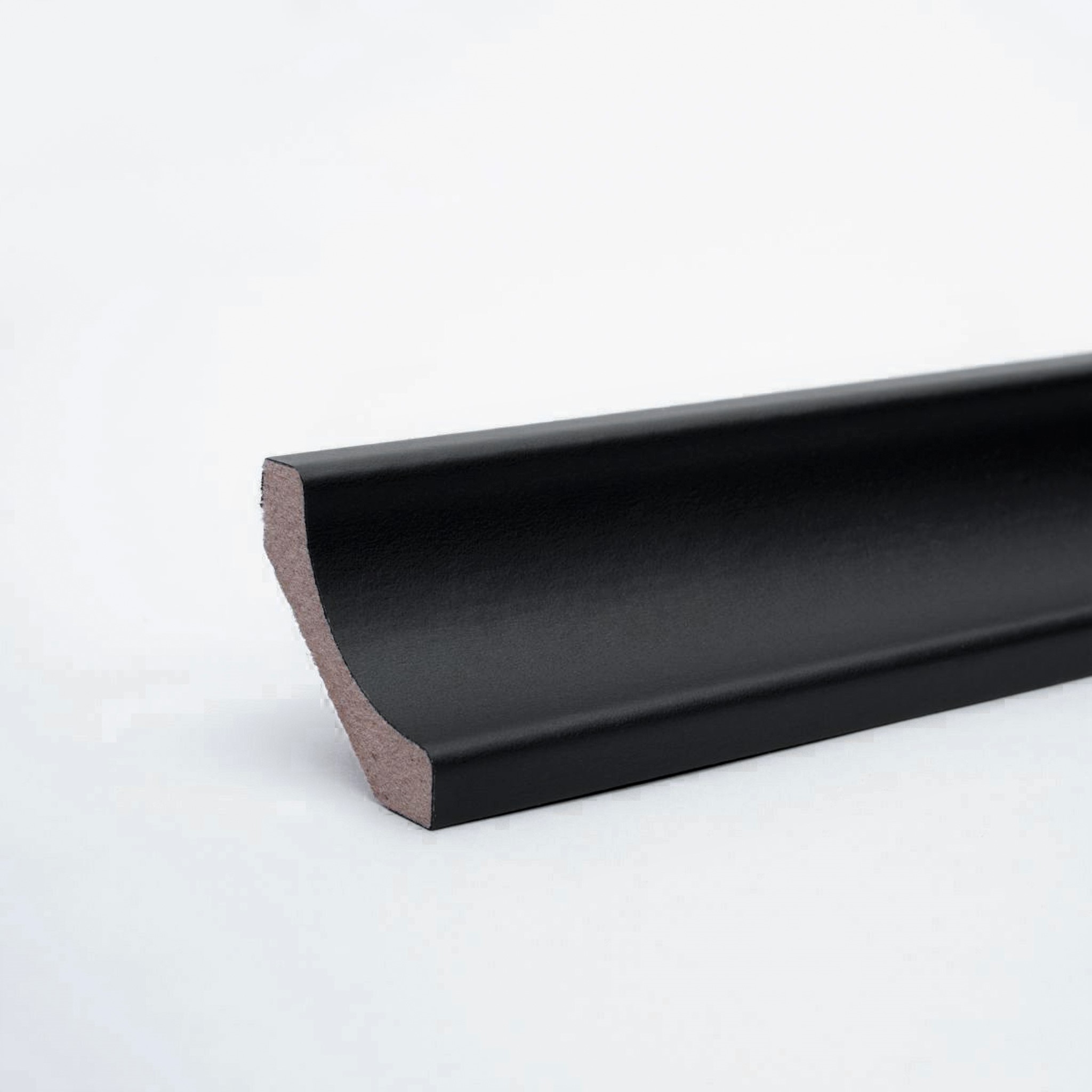 Plinthe de gorge creuse MDF Noir 22 x 22 x 2600 mm