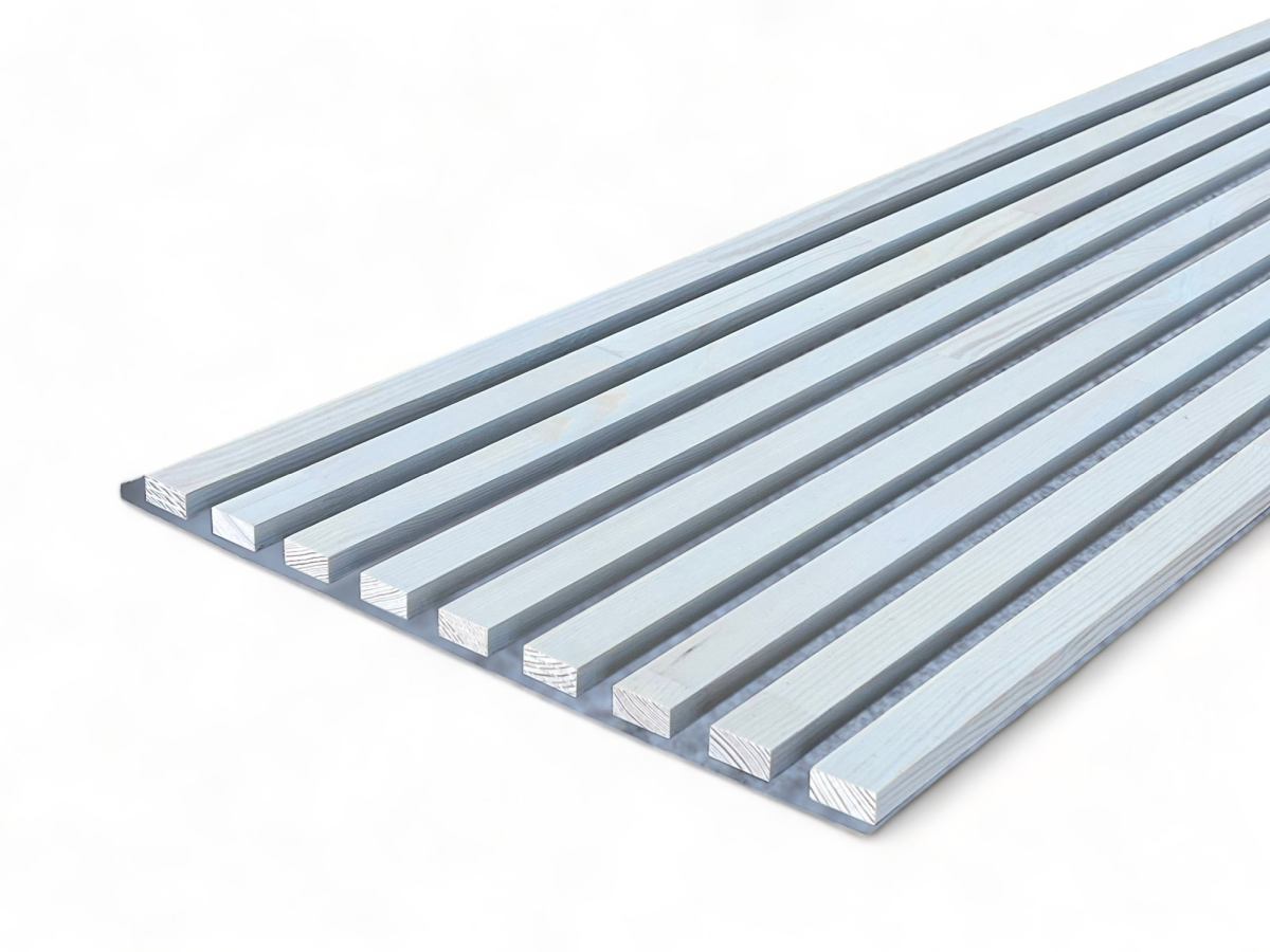 Panneaux acoustiques gris massifs 2600 x 400 mm Pin - Moon White