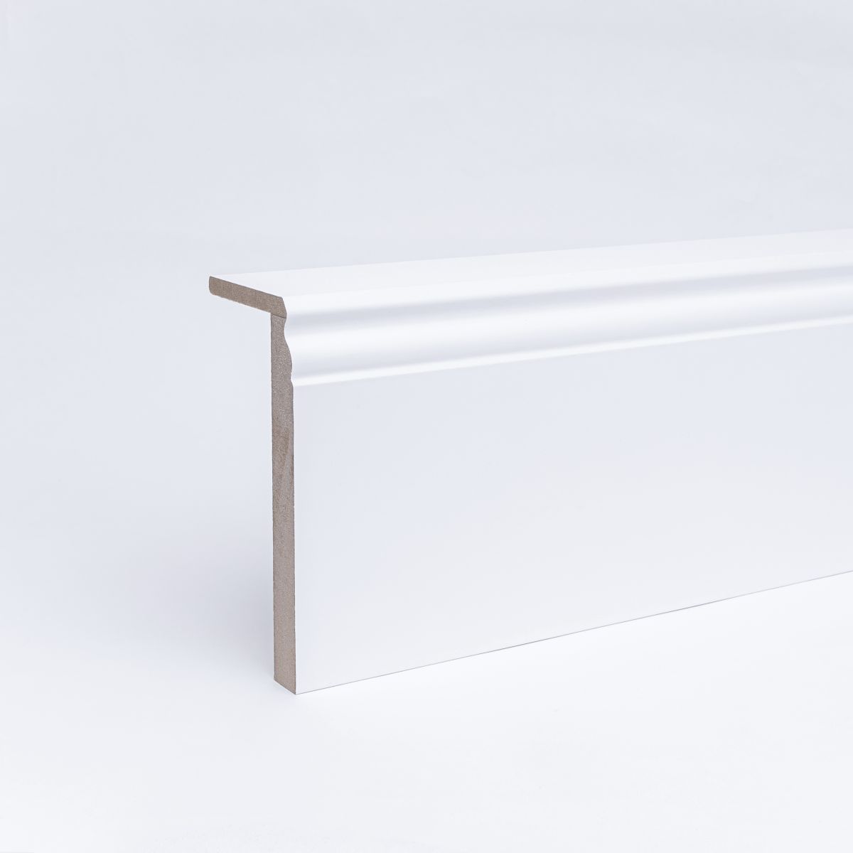 Baguette de recouvrement de tuyau blanc 120 x 60 x 2.400 mm