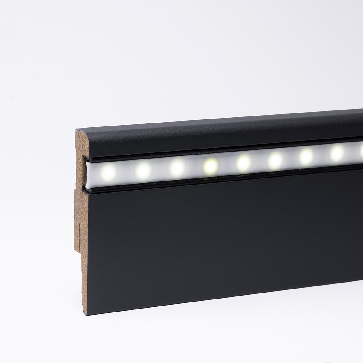 Plinthe LED Profilé de Weimar 80 mm - Gris/Anthracite