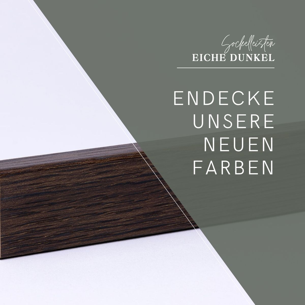 Sockelleiste mit Holzoptik 60 mm Eiche dunkel