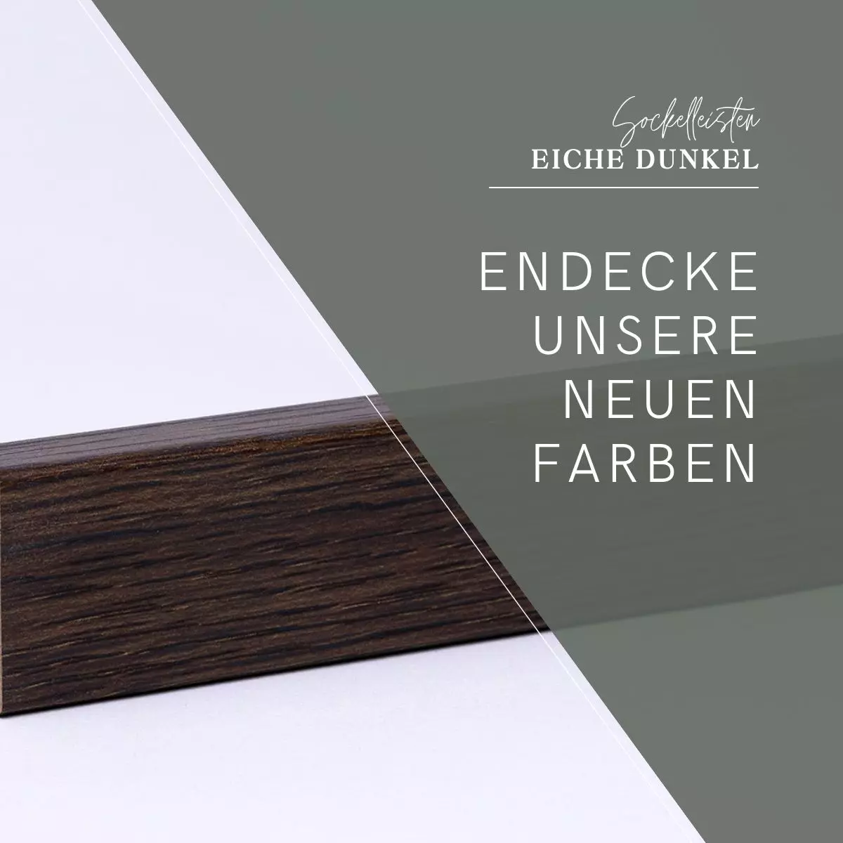 Sockelleiste mit Holzoptik 60 mm Eiche dunkel