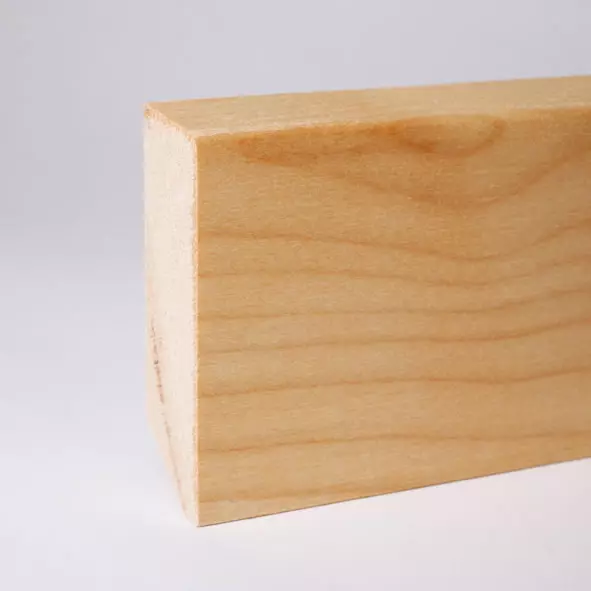 Massivholz-Sockelleiste 40mm abgeschrägt - Ahorn geölt