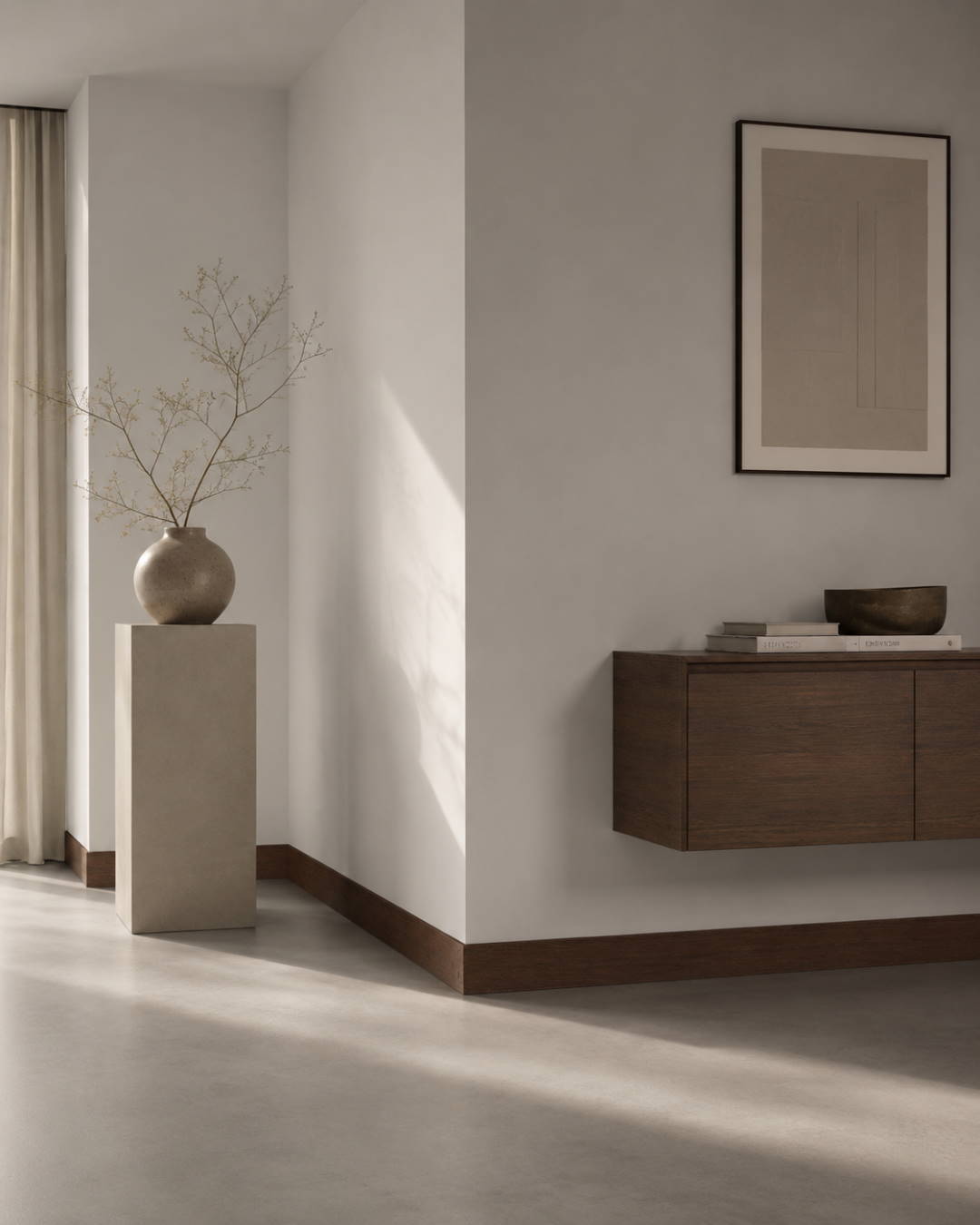 Rodapié con acabado tipo madera 60 mm, Roble oscuro
