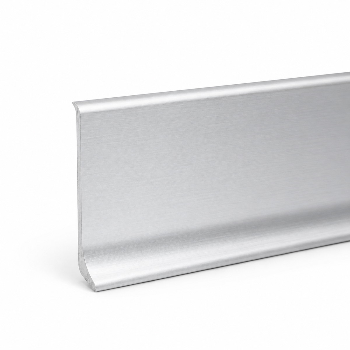 Rodapiés de metal 70mm para un montaje con adhesivo - plata