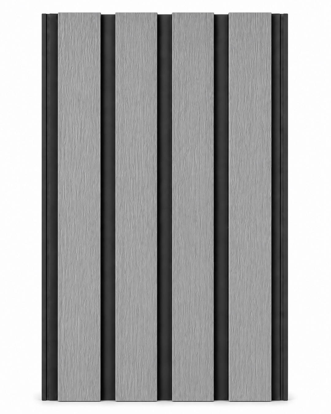 Panel de pared para exteriores de WPC - Gris