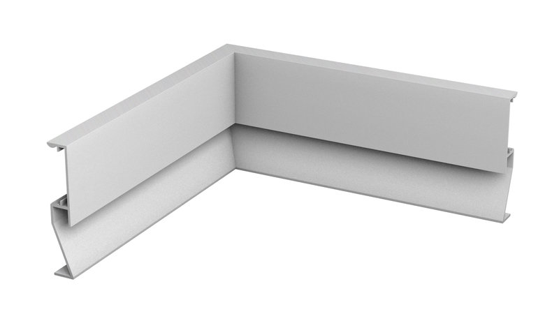 Prinz angle intérieur pour aluminium-plinthe 13 x 80 mm - N° 358 - Argent - 25 cm