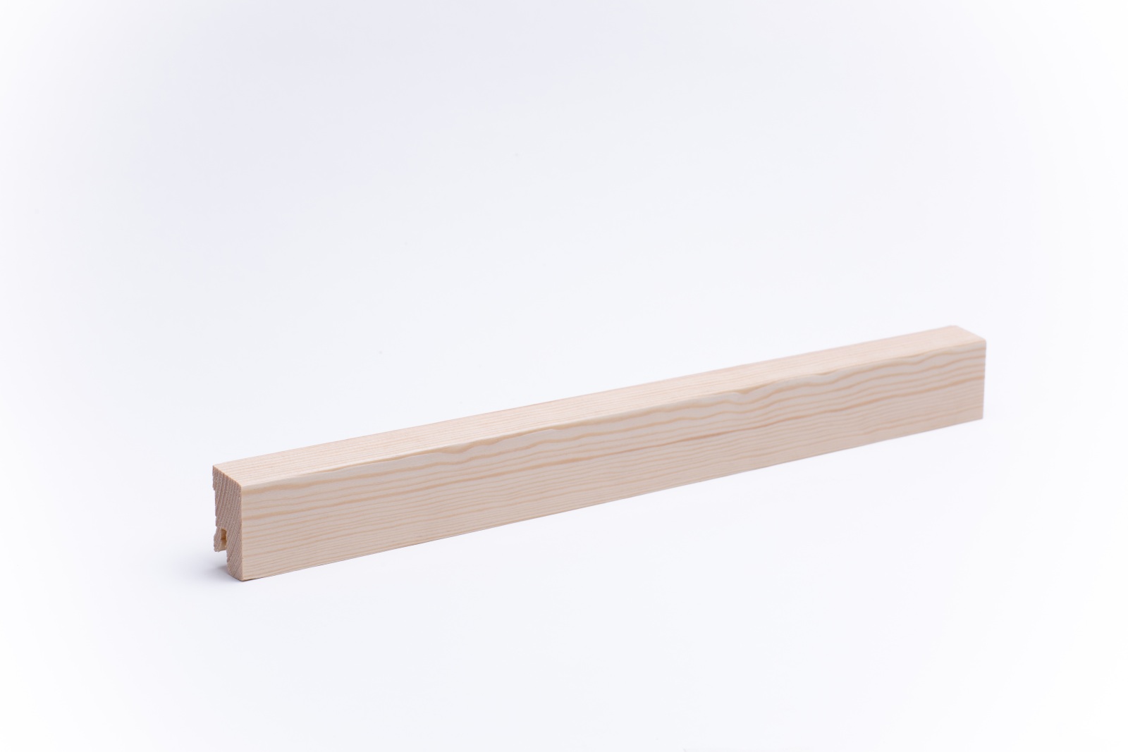 Rodapié de madera maciza borde delantero biselado 40 mm, pino lacado