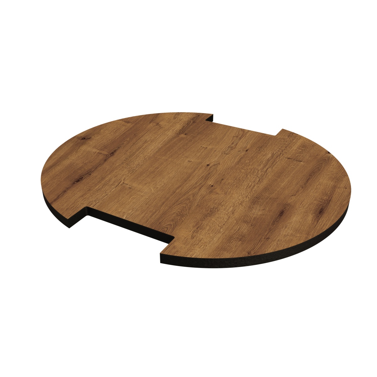 Rangement ovale pour séparateur de pièce design - Chêne rustique