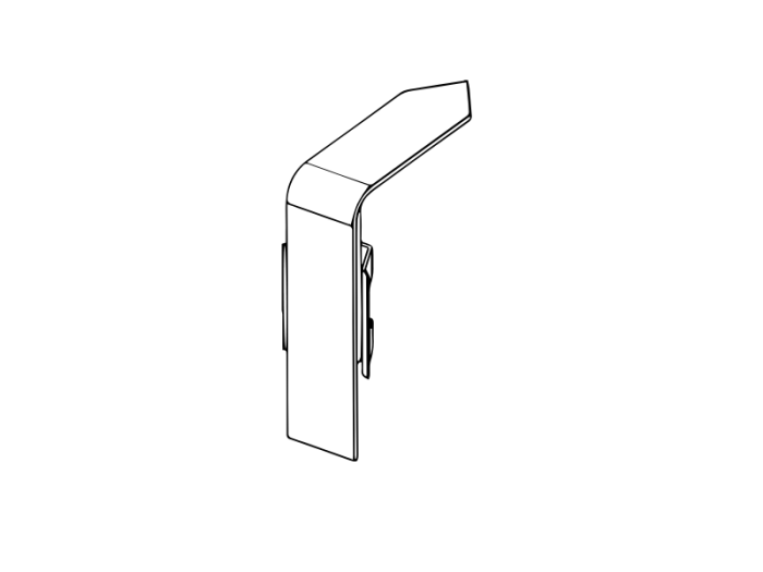 Angle intérieur pour habillage de tuyau de chauffage, plastique 110 mm, blanc