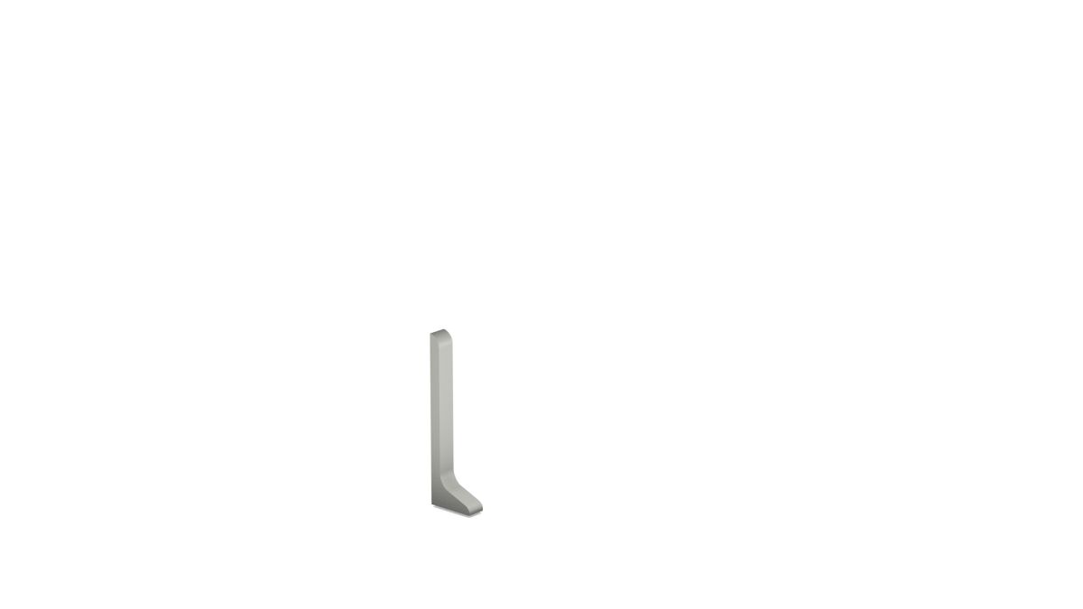 Prinz alu-embout gauche pour plinthe n° 371 - Titan