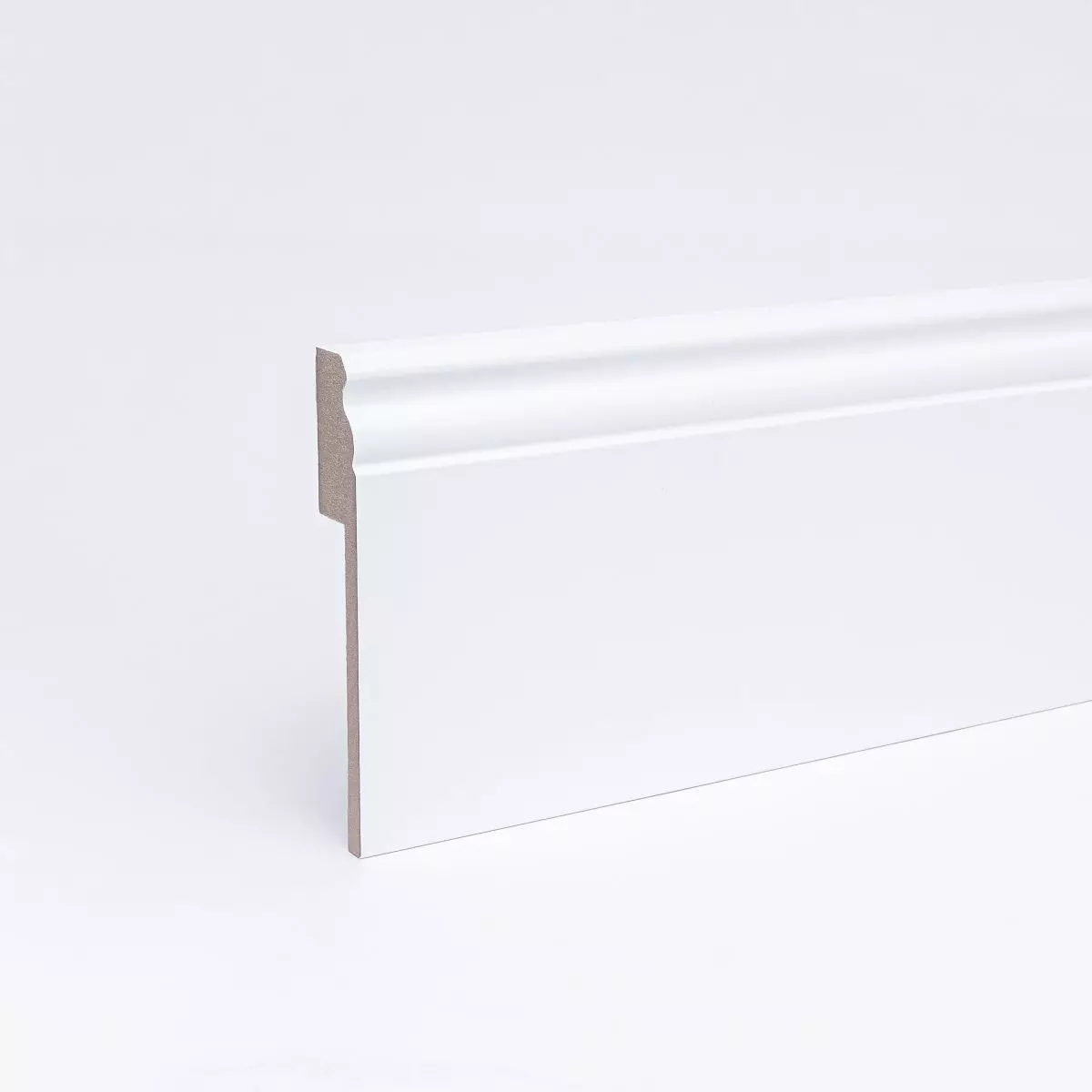 Abdeckleiste 120 mm für Fliesensockel - Berliner Profil, Weiß