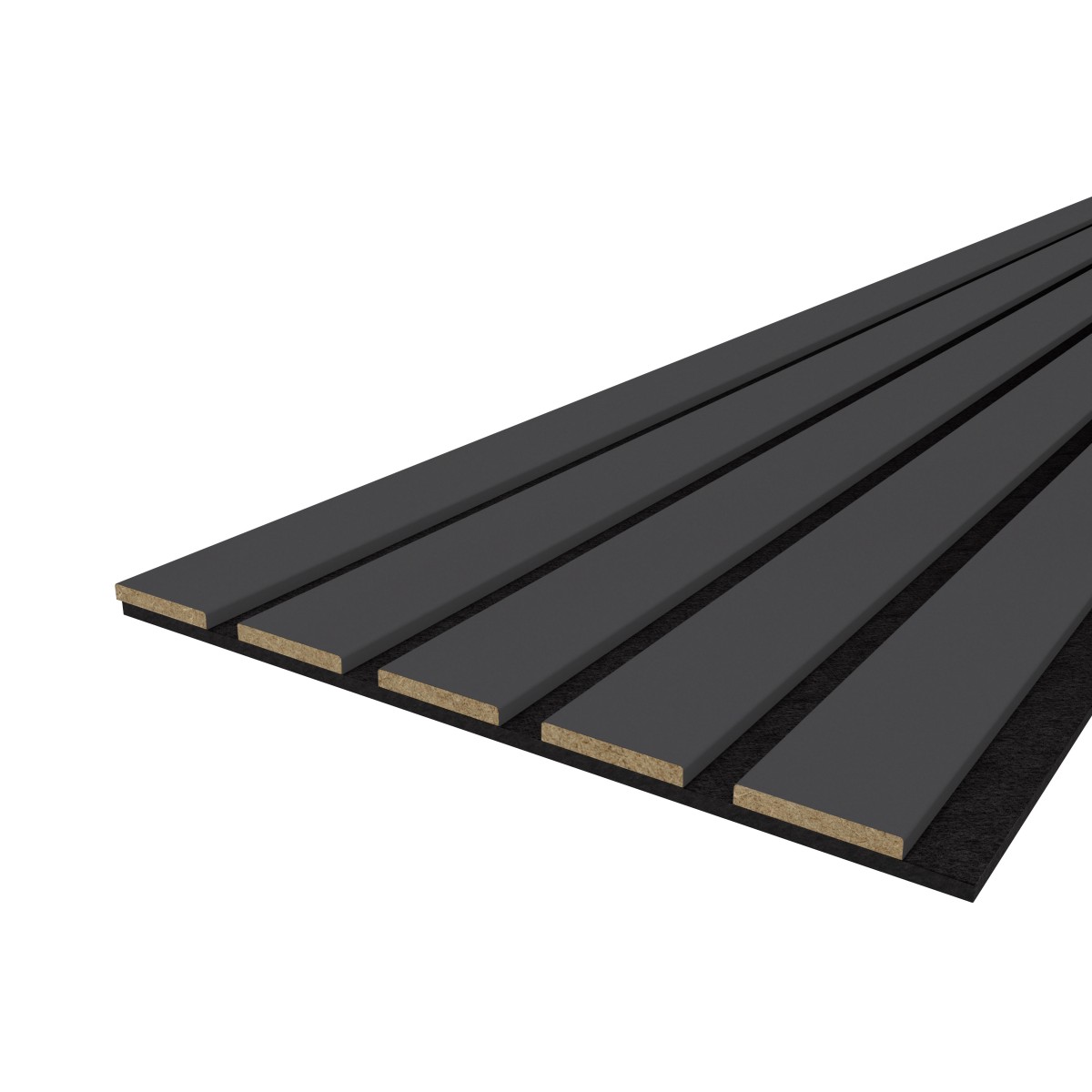 Akustikpaneel LX - Filzfarbe Schwarz 2600x400mm - verschiedene Farbe
