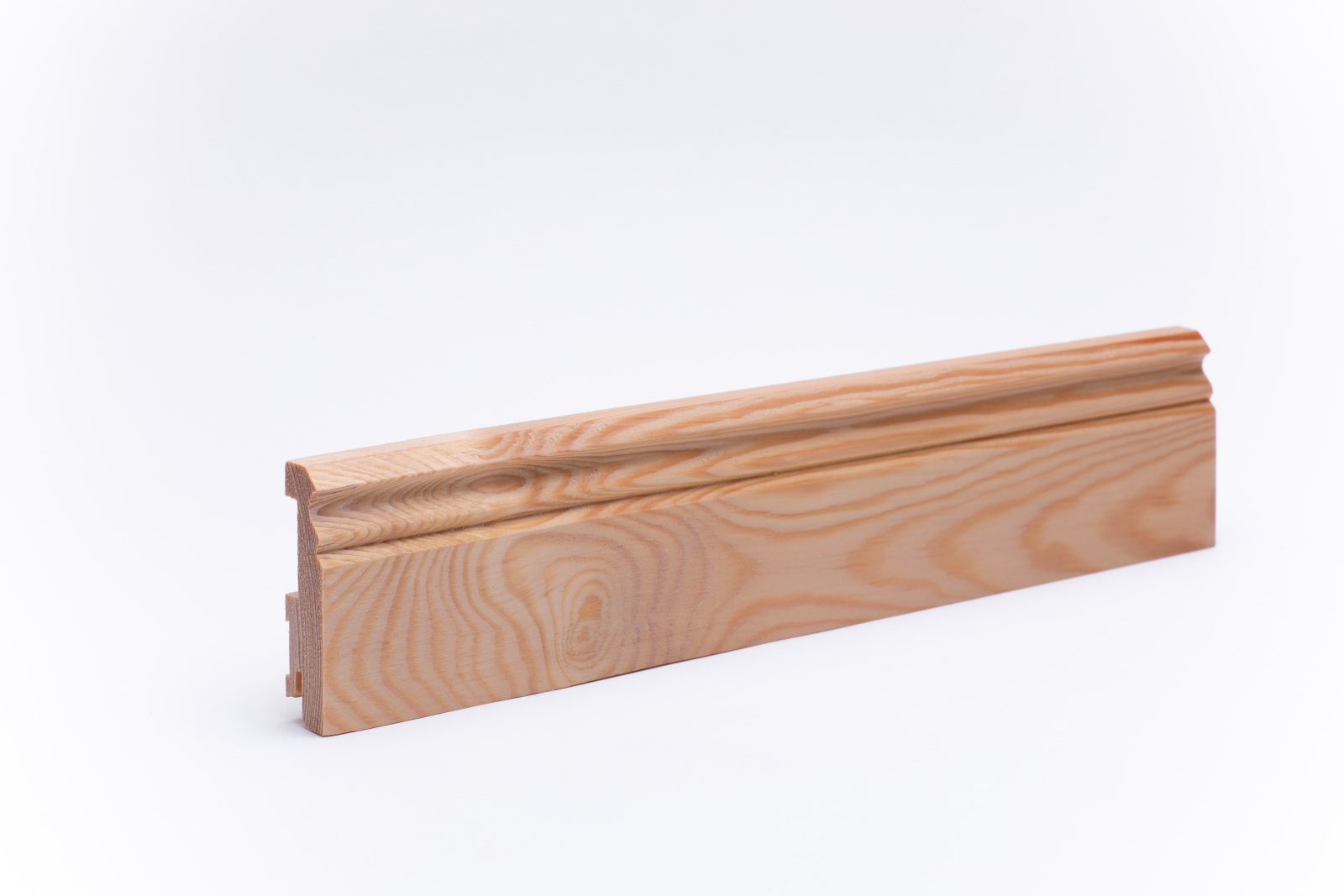 Rodapié de madera maciza perfil Berlin 60 mm, pino aceitado