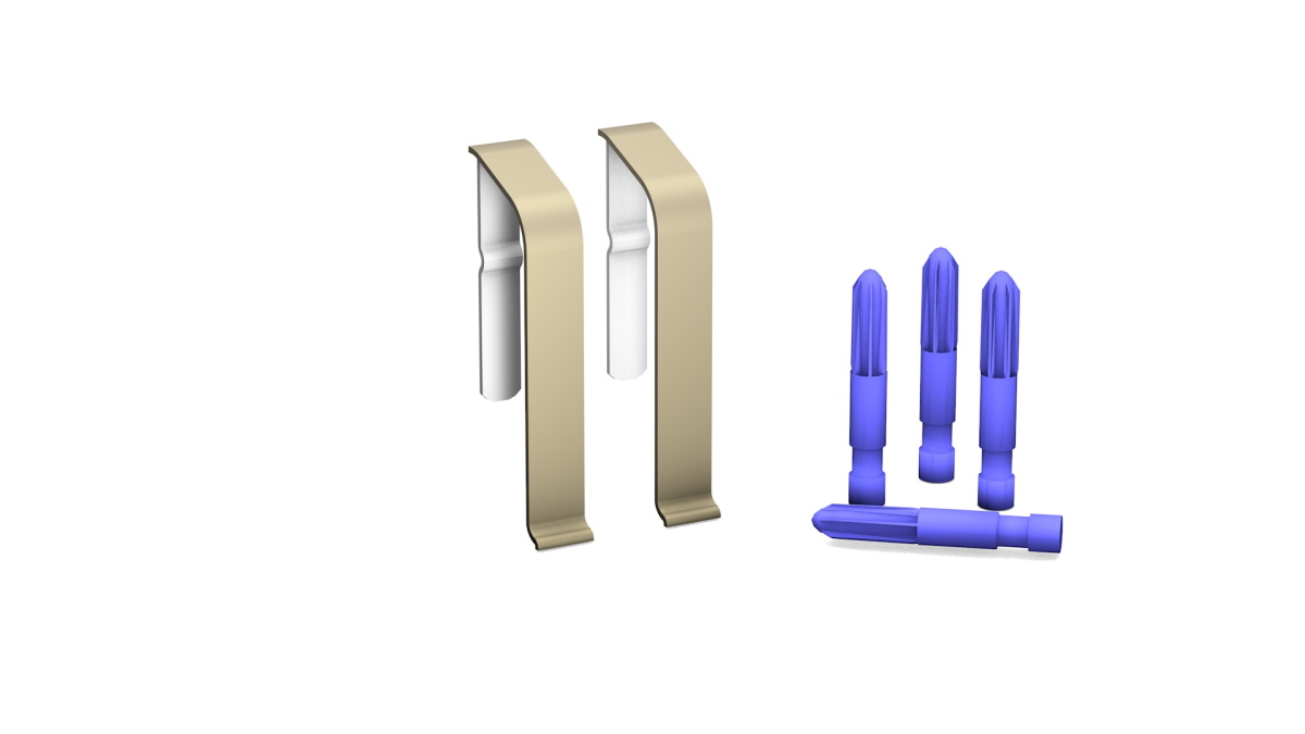 Joint de couvercle pour plinthes en métal avec passage de câbles acier inoxydable mat