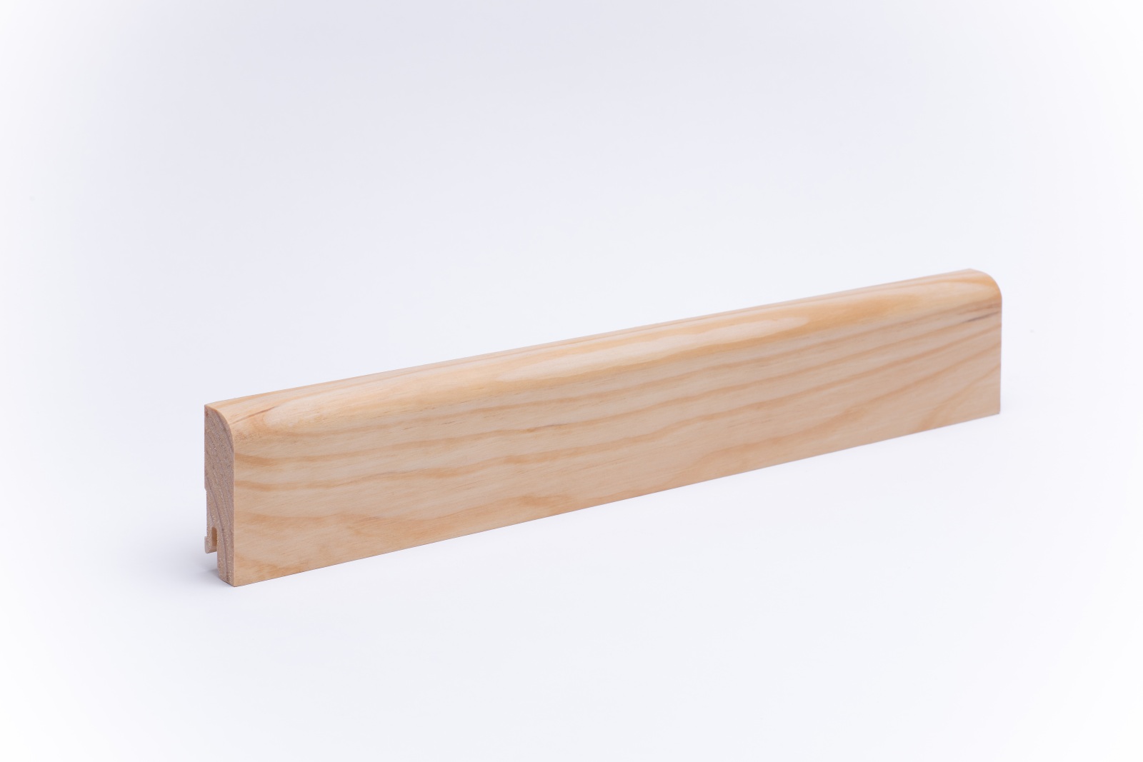 Rodapié de madera maciza redondeado 60 mm, pino aceitado