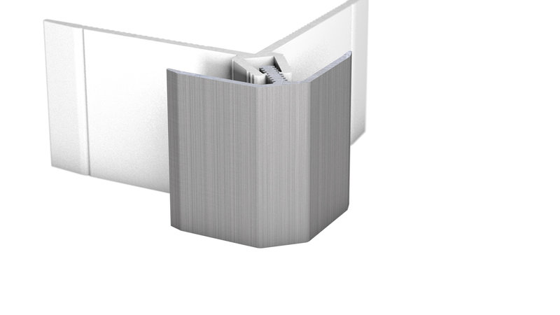 Cornière extérieure MuraTec en aluminium, acier inoxydable - pour épaisseurs de revêtement 6 - 9 mm