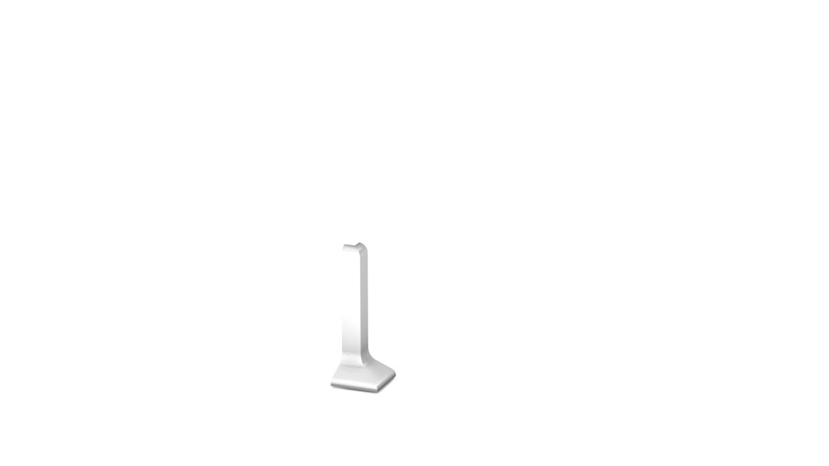 Prinz alu-angle extérieur pour plinthe n° 371 - Argent
