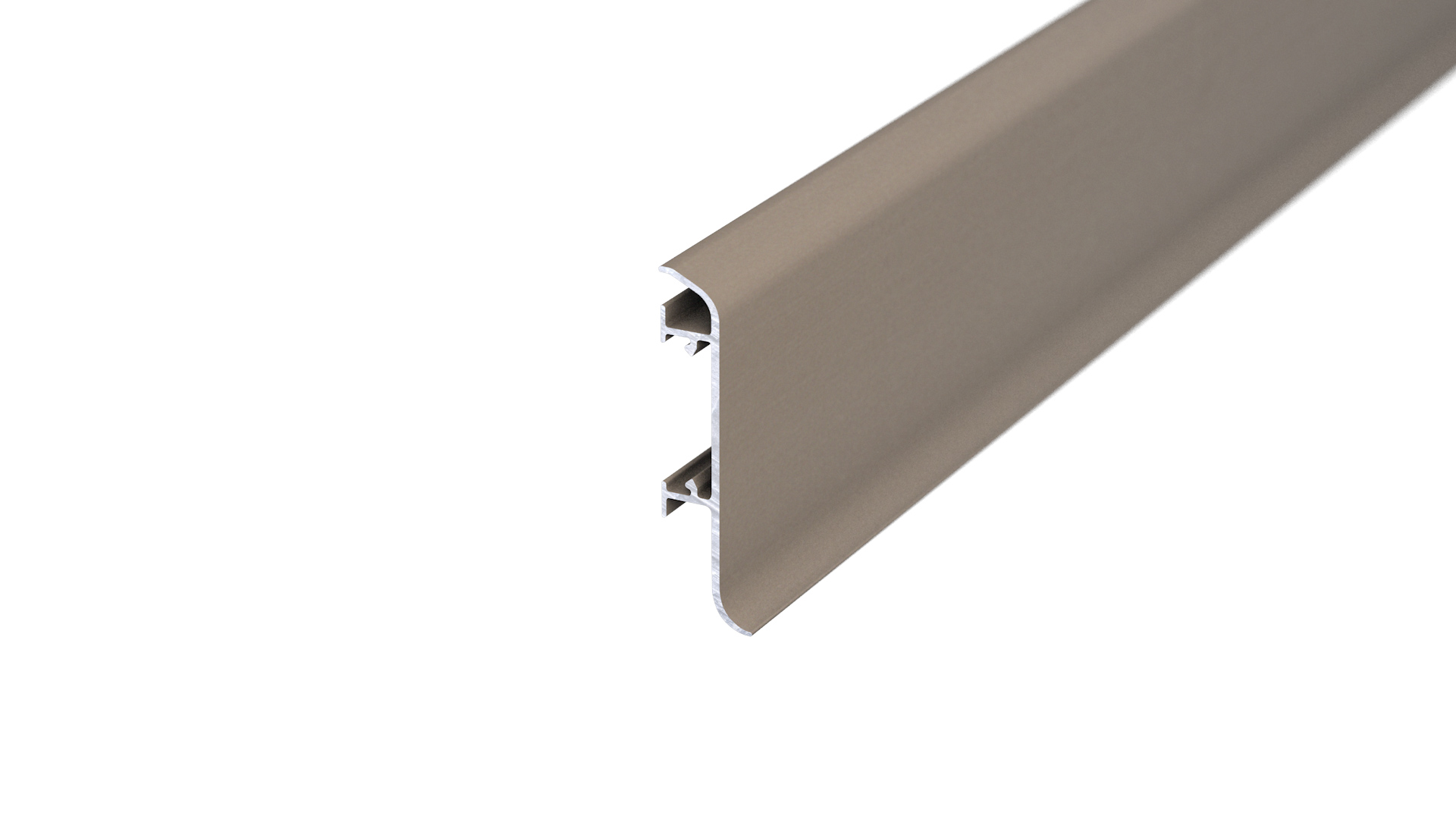 Rodapiés de metal con clip - acero inoxidable mate