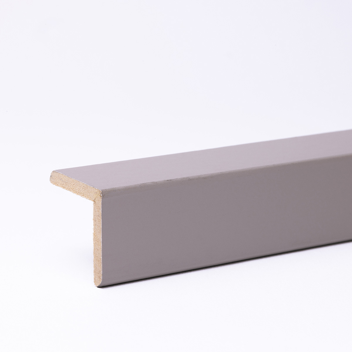 Knickleiste/Abschlusswinkel MDF Sandgrau 22 x 22 x 2600 mm