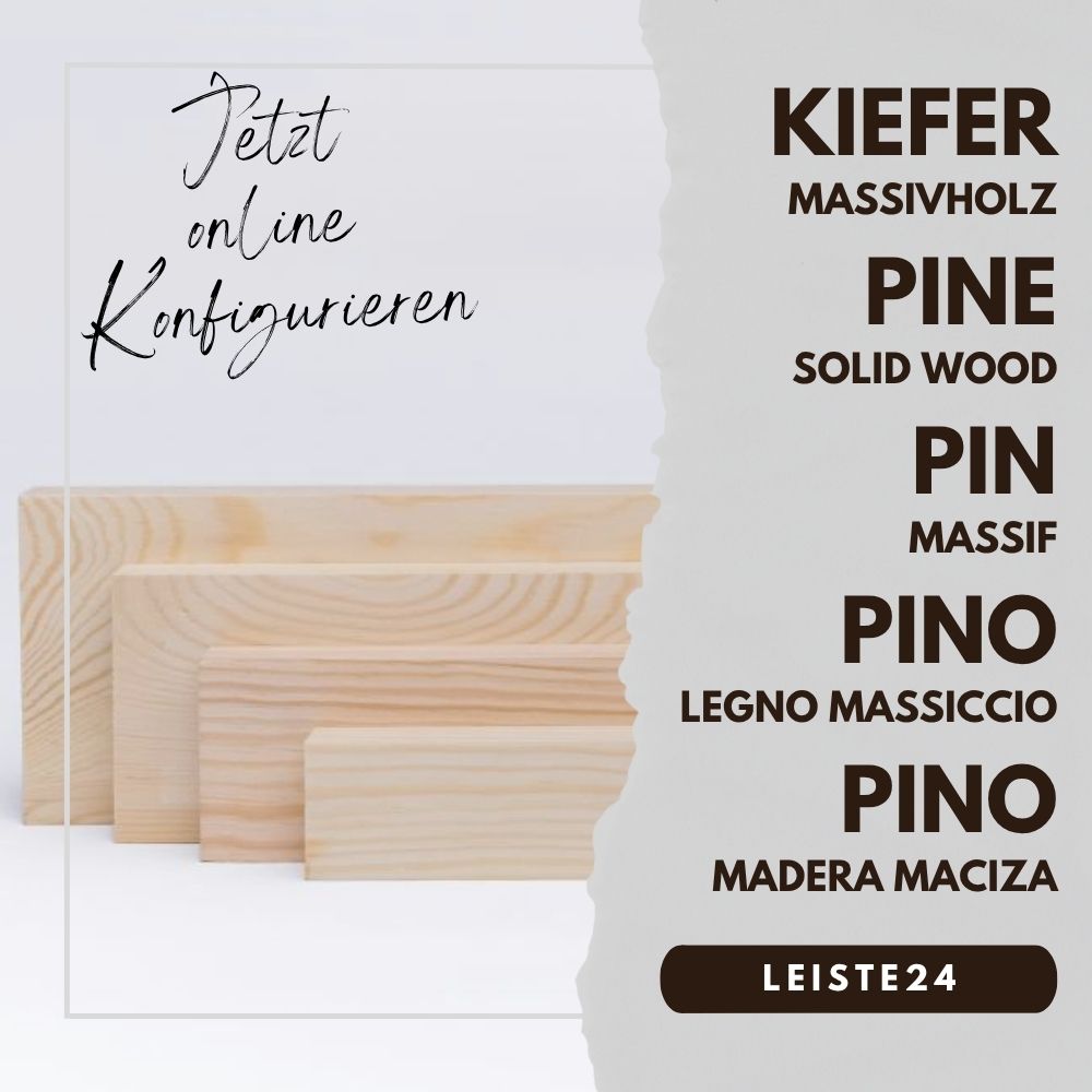 Configurateur de plinthes en bois massif pin naturel