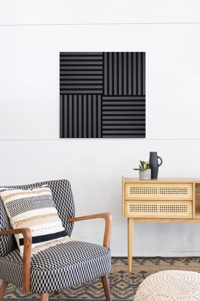 Acoustic+ Akustikpaneel Schwarz 400 x 400 mm - Akustikfilz Schwarz