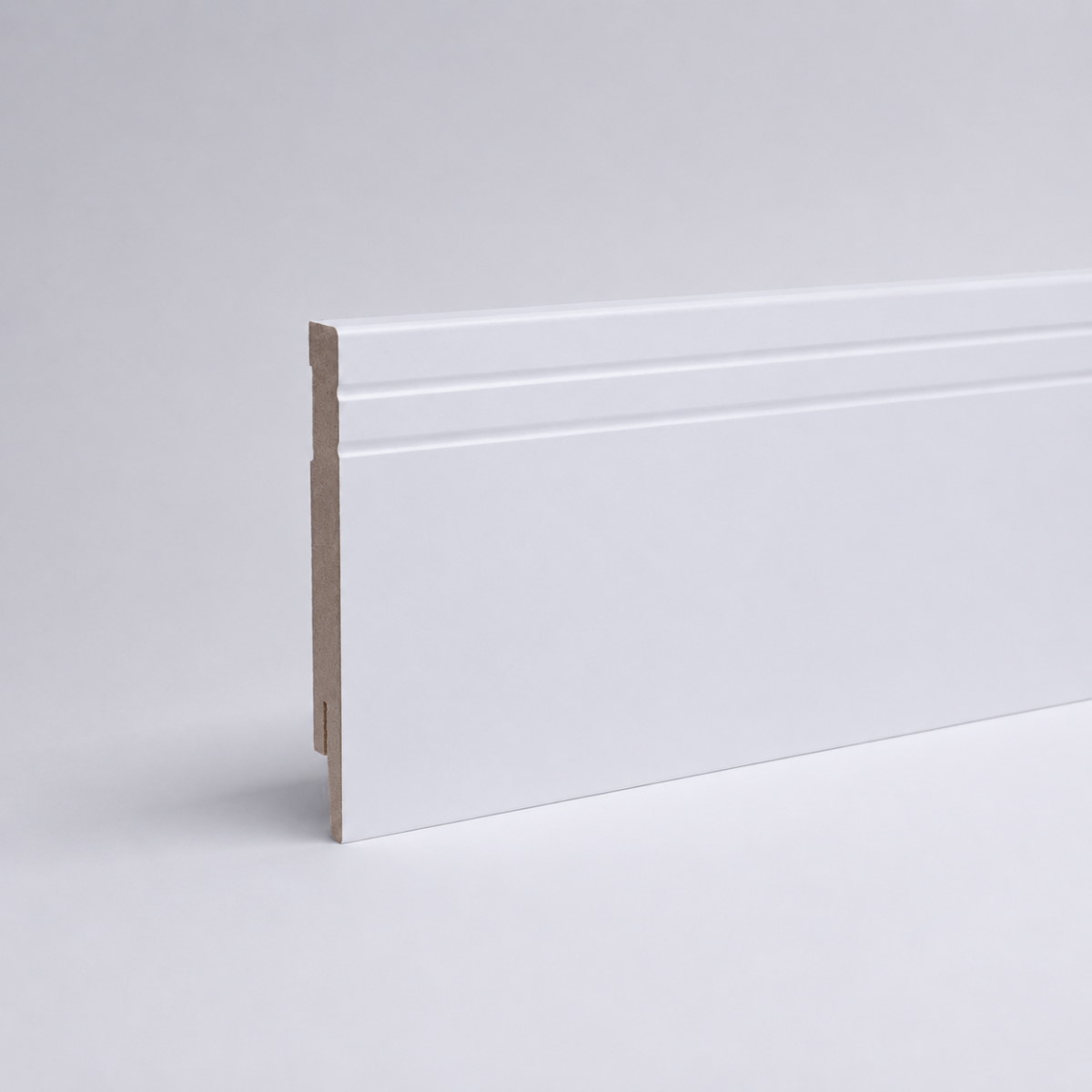 Rodapié Cottbusser perfil 120 mm MDF - blanco