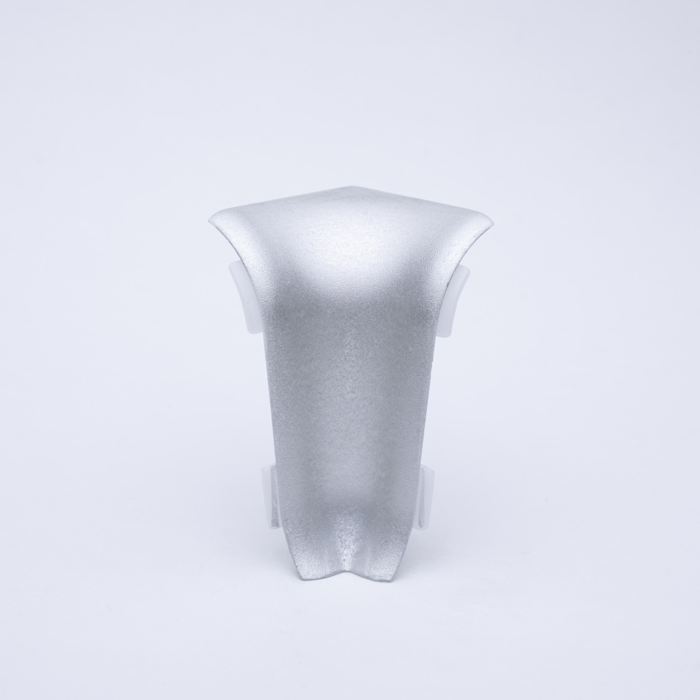 Angle intérieur pour plinthes en métal Aluminium brossé