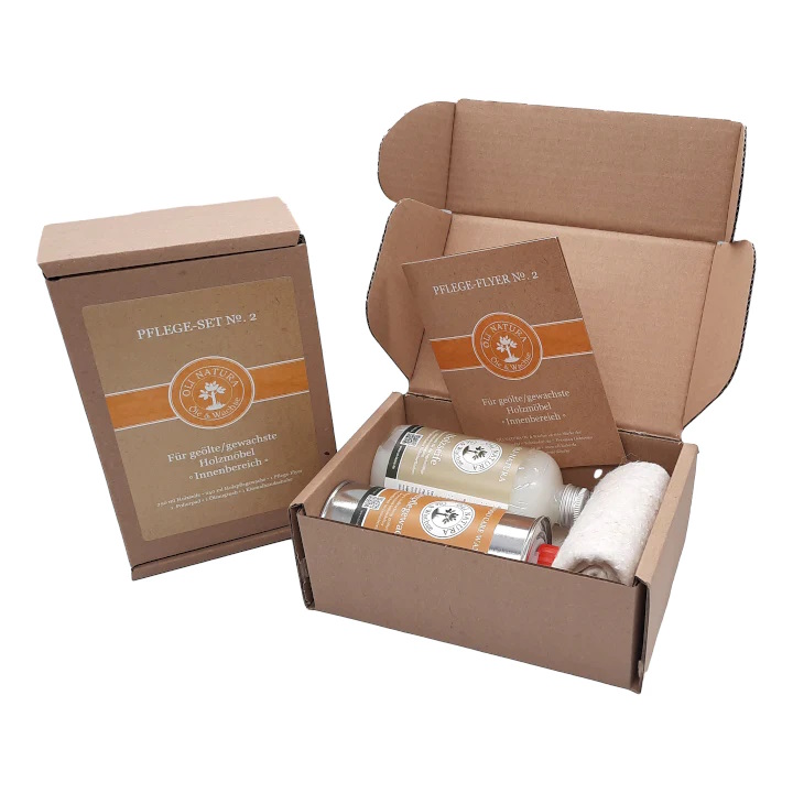 OLI NATURA Kit d'entretien No.2 avec cire d'entretien pour bois