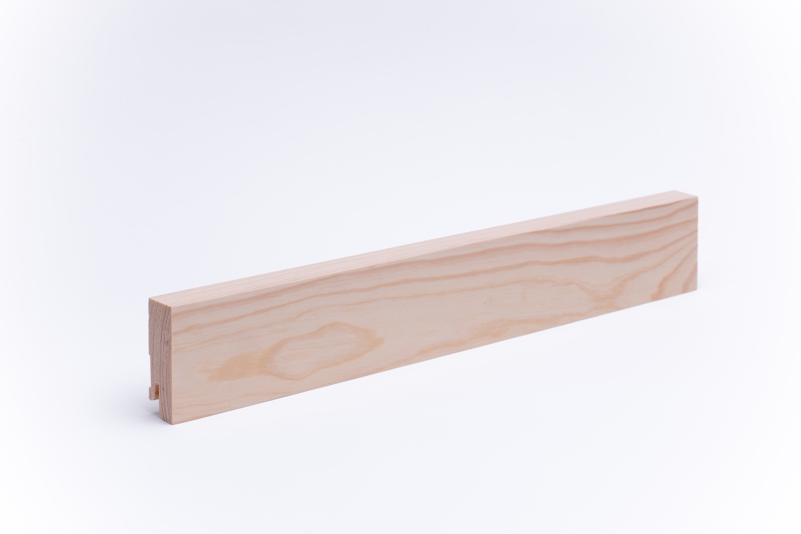 Rodapié de madera maciza cuadrangular 60 mm, pino lacado