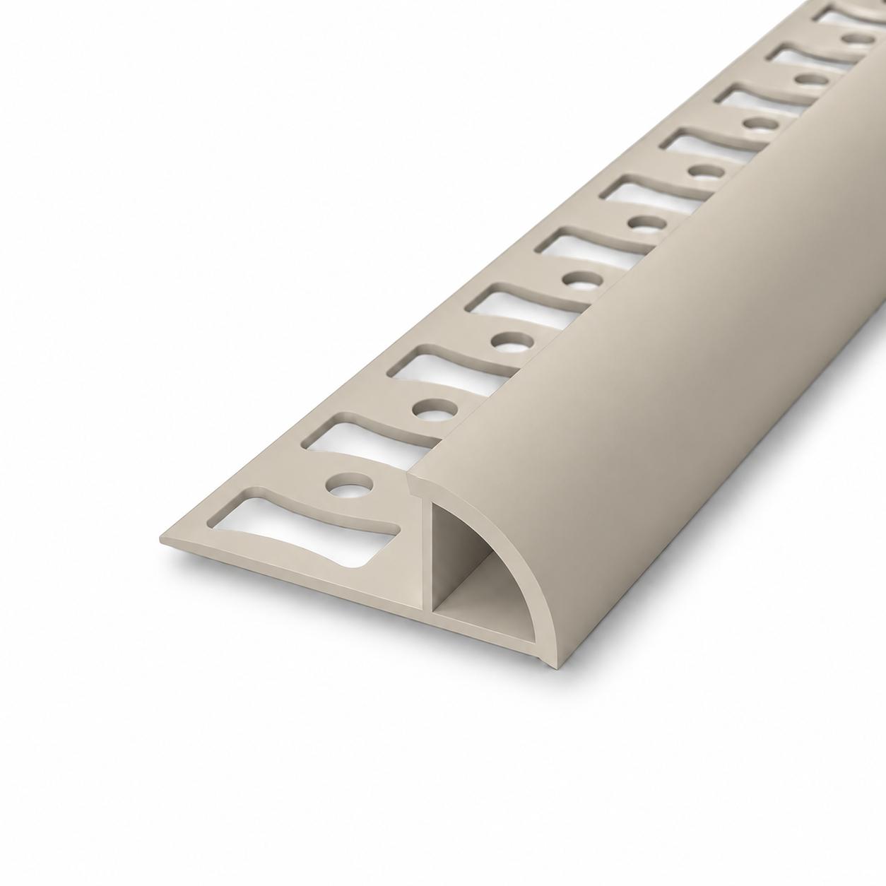 Profil quadrant fin angle en plastique 10mm creme