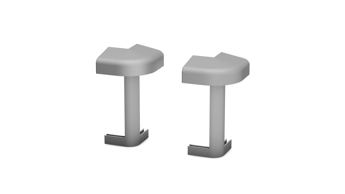 Prinz angles extérieurs - Plastique. pour teppich-einklebeleiste avec steg. - N° 810 - Gris argent