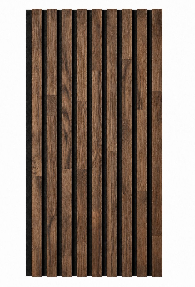 Paneles acústicos de madera maciza 2600 x 400 mm roble natural - aceite de nogal