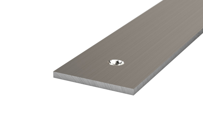 Prinz profilé plat 40 x 3 mm - N° 116 - Acier inoxydable brossé - 250 cm