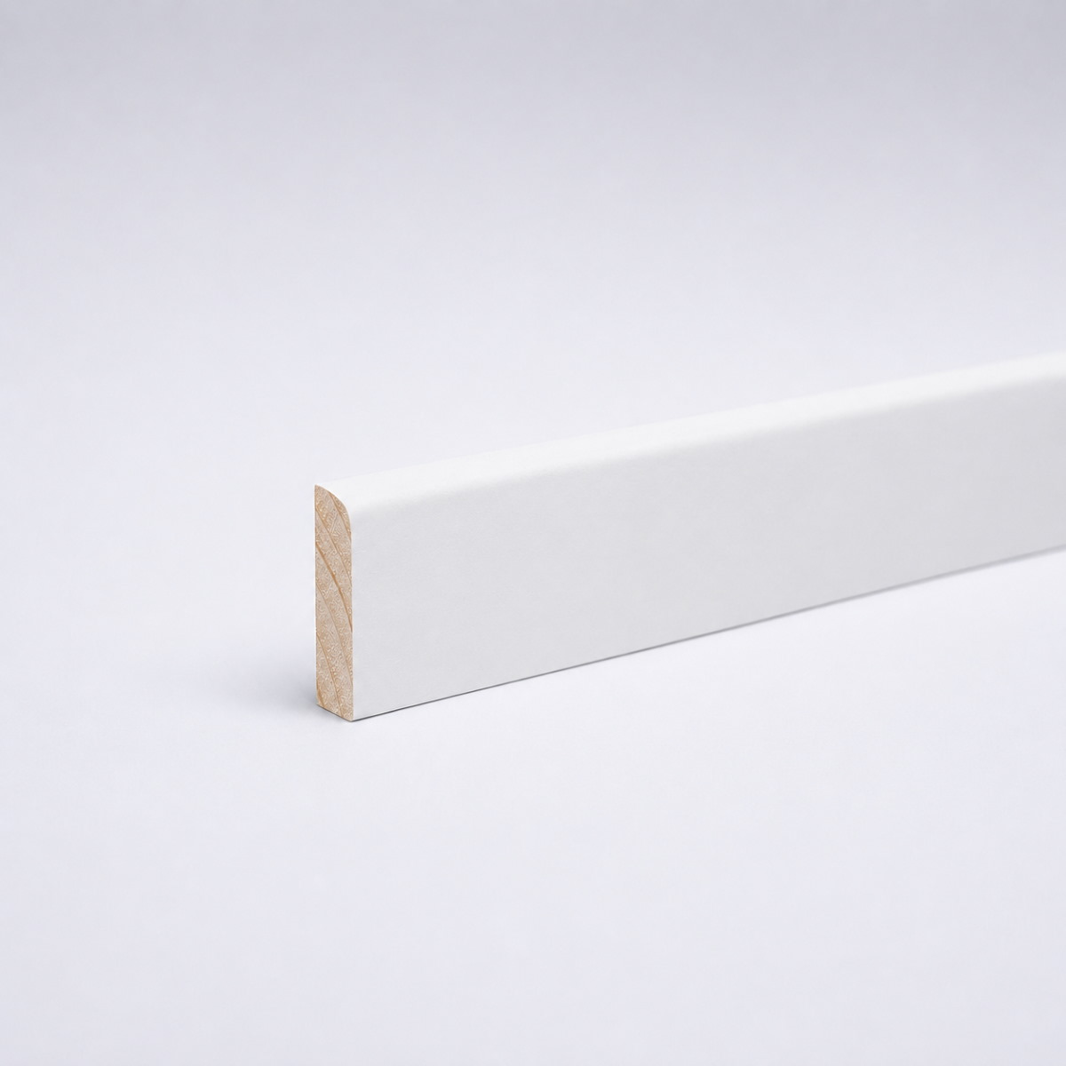 Rodapié de madera maciza 28 x 5 mm - Lacado blanco