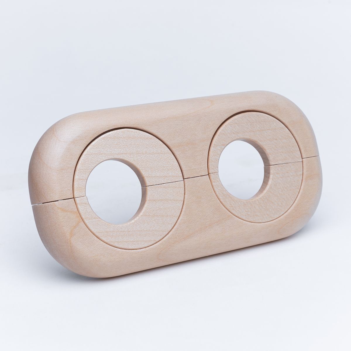 Rosette pour radiateurs en bois véritable sur des tubes d'un diamètre de 22mm érable