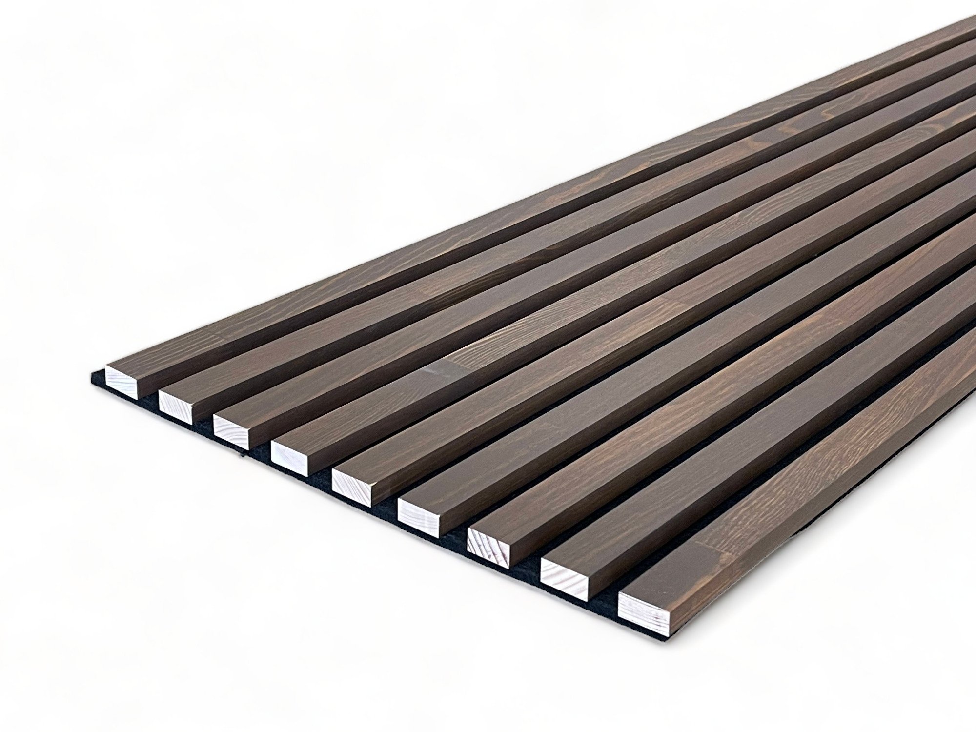 Échantillon de panneau acoustique en pin massif - Choc Brown