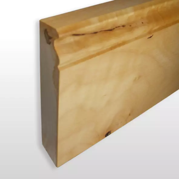 Massivholz-Sockelleiste Berliner Profil 120 mm - Ahorn geölt