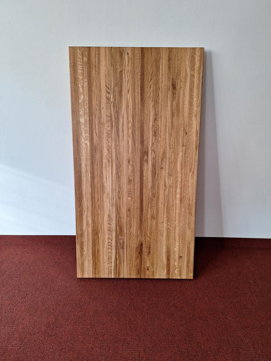 Bois massif - Plateau de table 60 mm chêne huilé 120 x 60 cm