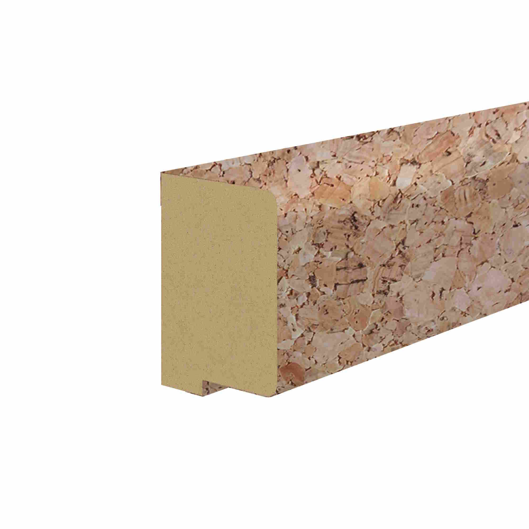Abschlussleiste für Akustikpaneele 400 x 2600 mm -  Kork fein roh