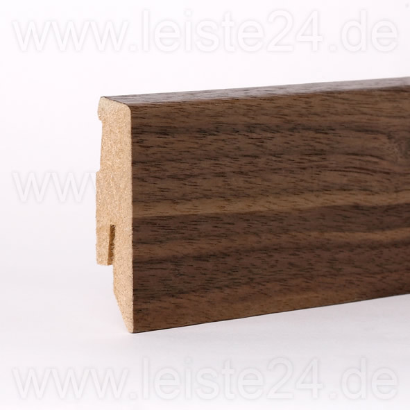 Plinthe placage en bois véritable noyer laqué