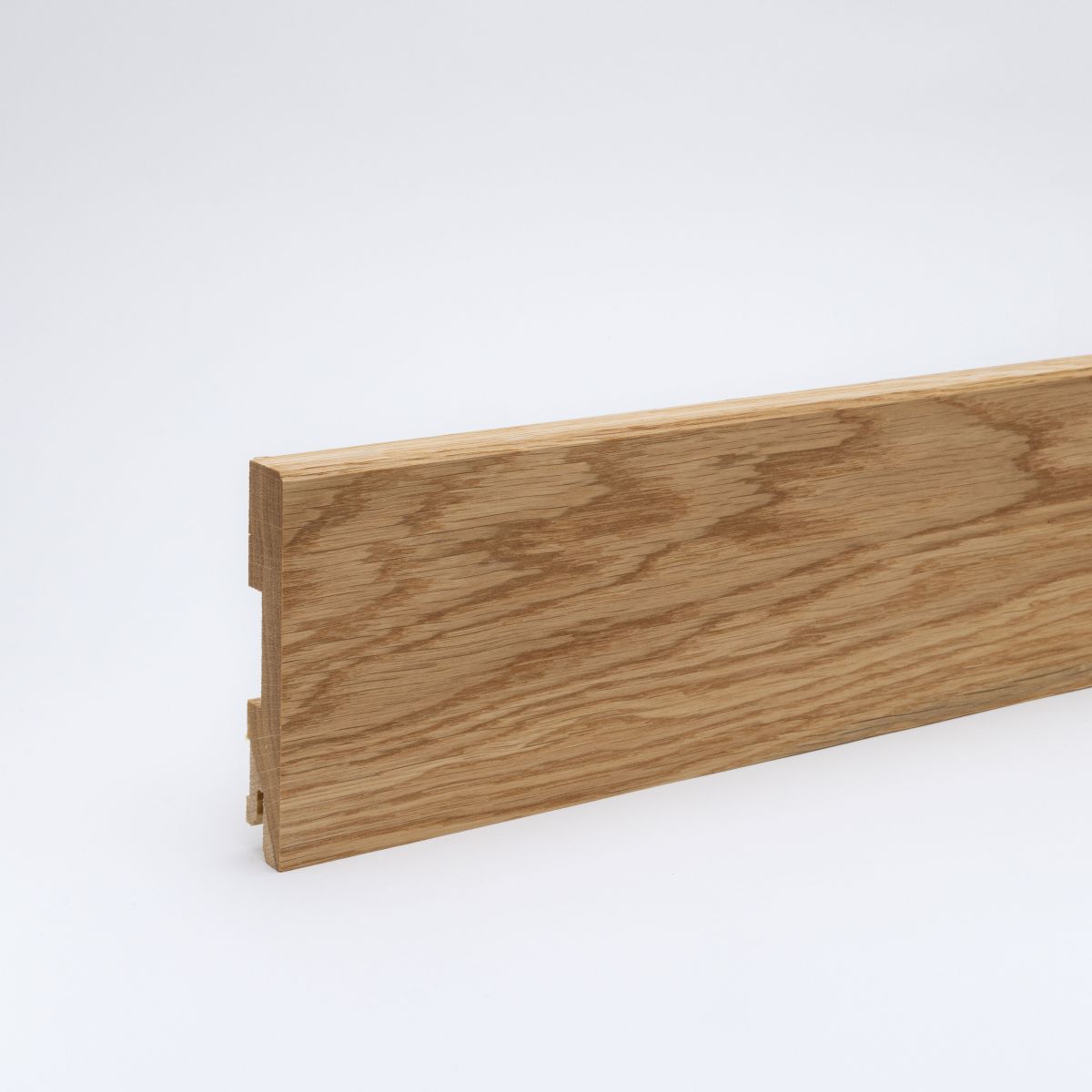 Plinthe en bois massif 100mm chanfreinée - Chêne huilé
