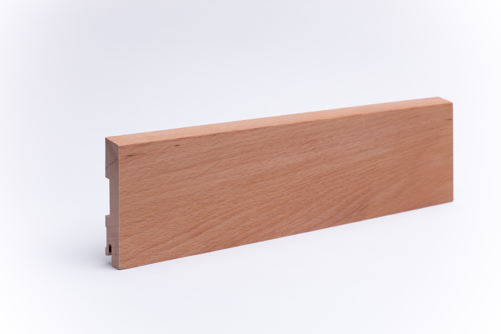 Rodapié de madera maciza biselado 100mm - Haya aceitada