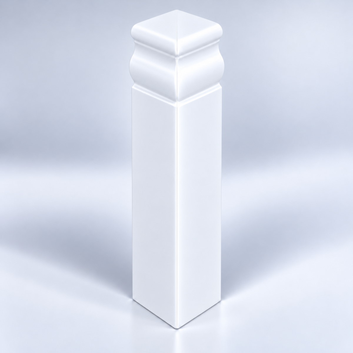 Terminale di finitura per copribattiscopa profilo berlinese 120 mm bianco