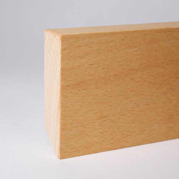 Plinthe en bois véritable carré 40 mm hêtre huilé